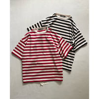 度詰天竺ボーダー 半袖Tシャツ 812624 / HAVERSACK ハバーサック