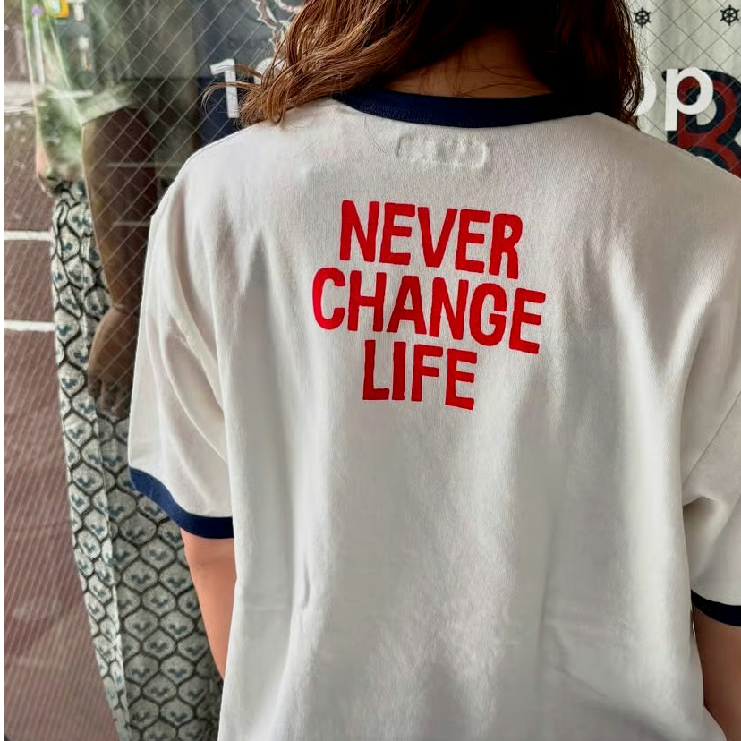 ガーゼウラケ パームツリー プリントリンガーTシャツ 1015843