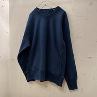 オーガニックウラケ テゾメ クルーネック スウェットシャツ  ユニセックス 1004368 / BLUE BLUE JAPAN ブルーブルージャパン