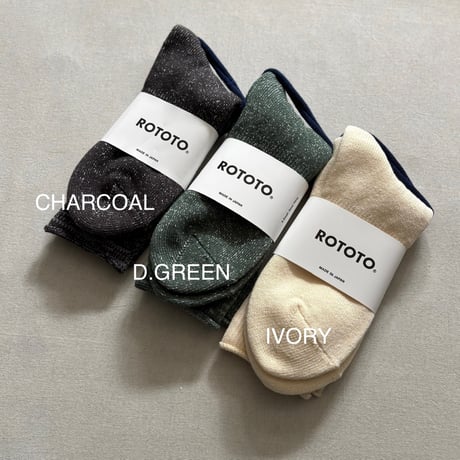 WASHI PILE CREW SOCKS R1511 / ROTOTO ロトト