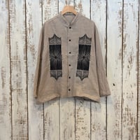 CHINA COLLAR SHIRTS FRENCH LINEN PORTE EMB BS408 / Bohemians ボヘミアンズ