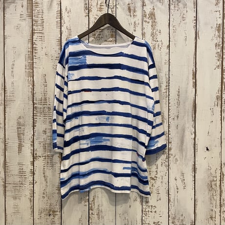 ARTIST BORDER BOAT NECK SHIRT PC-006-2237 / Porter Classic