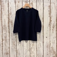 30/1天竺七分袖Tシャツ (ネイビー) 262-6450 / homspun ホームスパン
