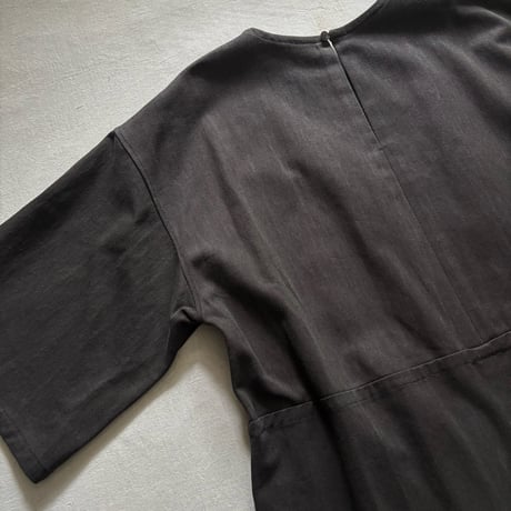 墨染ツイル5分袖ロングワンピース 322530 / HAVERSACK ハバーサック