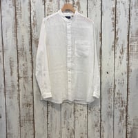リネン スタンドカラー ロングスリーブシャツ 1010830 / BLUE BLUE JAPAN ブルーブルージャパン