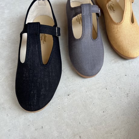 SANDALIA ALTA T STRAP LINEN (55263 ADULT SOLID) / LA CADENA