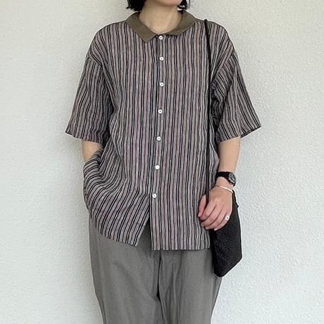 Vintage Stripe 切替え2Way シャツ 13107054 / Vlas Blomme ヴラスブラム