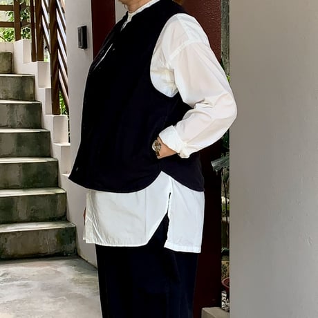 CW ラウンドテール ベスト 7254V-006 / NATURAL LAUNDRY  ナチュラルランドリー