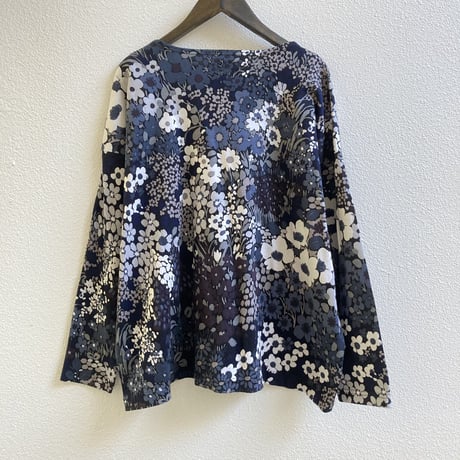 FLOWER SMOOTH BOATNECK TEE BT-258 / Bohemians