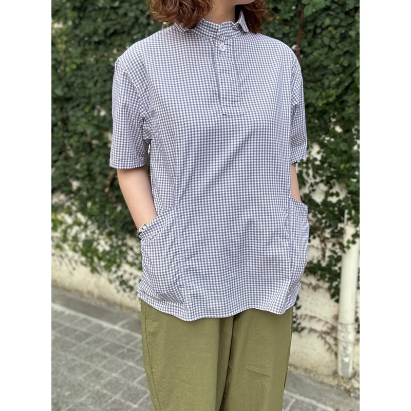 定番プルオーバー 半袖ギンガムシャツ LS-407 / LOLO | e-shop/E-SHOP 