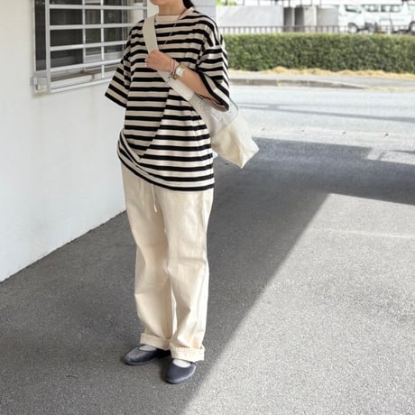 度詰天竺ボーダー 半袖Tシャツ 812624 / HAVERSACK ハバーサック