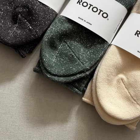 WASHI PILE CREW SOCKS R1511 / ROTOTO ロトト