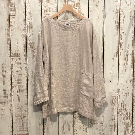 HERRINGBONE (OVERDYE) CREW NECK OVERSIZED PULLOVER NAM2211LH / ARMEN アーメン