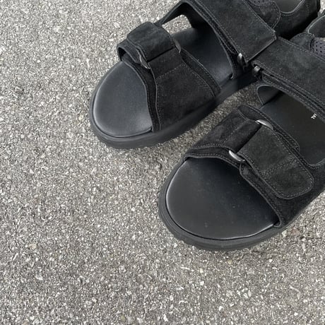 ITALIAN MILITARY SANDAL (BLACK SUEDE) 1836SS / REPRODUCTION OF FOUD
