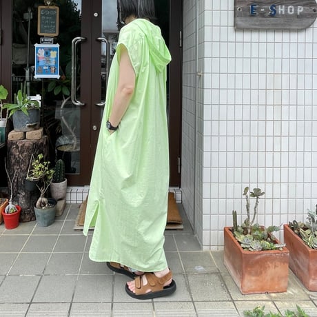 Sleeveless Hooded Shirts Dress YAR-24SS OP45_Cambric / Yarmo ヤーモ