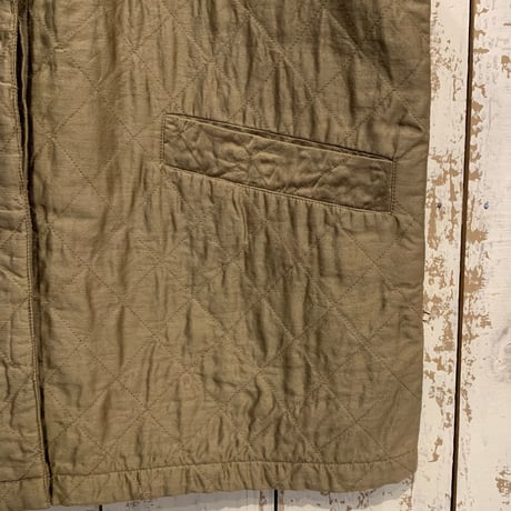QUILTED HAND WOVEN COTTON SILK PLAIN C-NECK VEST NMDS24532/ maison de soil メゾンドソイル