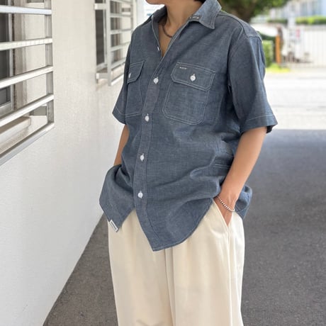 Gardener Shirt1/2 (5oz Chambray) SF-252245 / SASSAFRAS ササフラス