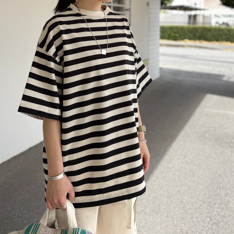 度詰天竺ボーダー 半袖Tシャツ 812624 / HAVERSACK ハバーサック | e-s