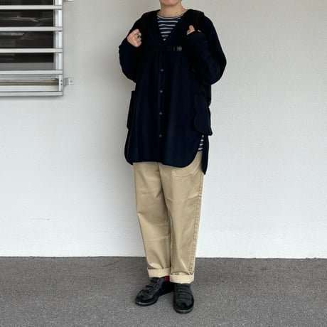 MOLESKIN NO COLLAR SHIRT JACKET (DARK NAVY) PC-019-2936 / Porter Classic ポータークラシック