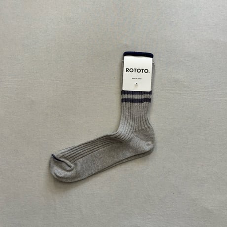 HEMP OG COTTON STRIPE SOCKS size M(25~27cm) R1468 / ROTOTO