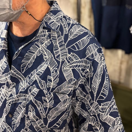 インディゴリネン バショウバッセン ショートスリーブシャツ 1010856 / BLUE BLUE JAPAN ブルーブルージャパン