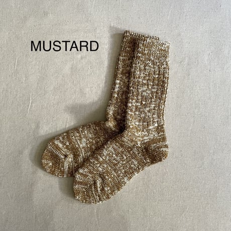 LOW GAUGE SLUB CREW SOCKS R1251 / ROTOTO