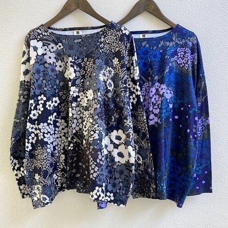 FLOWER SMOOTH BOATNECK TEE BT-258 / Bohemians