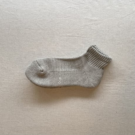 ORGANIC DAILY 3 PACK ANKLE SOCKS (ECRU×GRAY) R1371 / ROTOTO