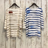 ARTIST BORDER BOAT NECK SHIRT PC-006-2237 / Porter Classic