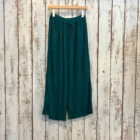 SINGLE GAUZE OVERDYED GATHERED EASY PANTS INAM2251GD / ARMEN アーメン