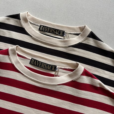 度詰天竺ボーダー 半袖Tシャツ 812624 / HAVERSACK ハバーサック