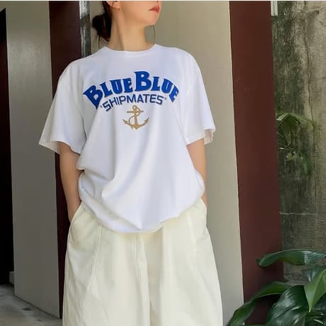 SHIPMATES ショートスリーブTシャツ 1011098 / BLUE BLUE ブルーブルー