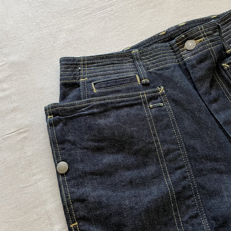Fall Leaf Sprayer Pants (Indigo) / SASSAFRAS |