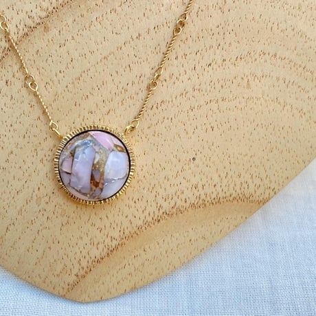 ROUND FRAME NECKLACE 81405022 / Aperdiem アペルディエム