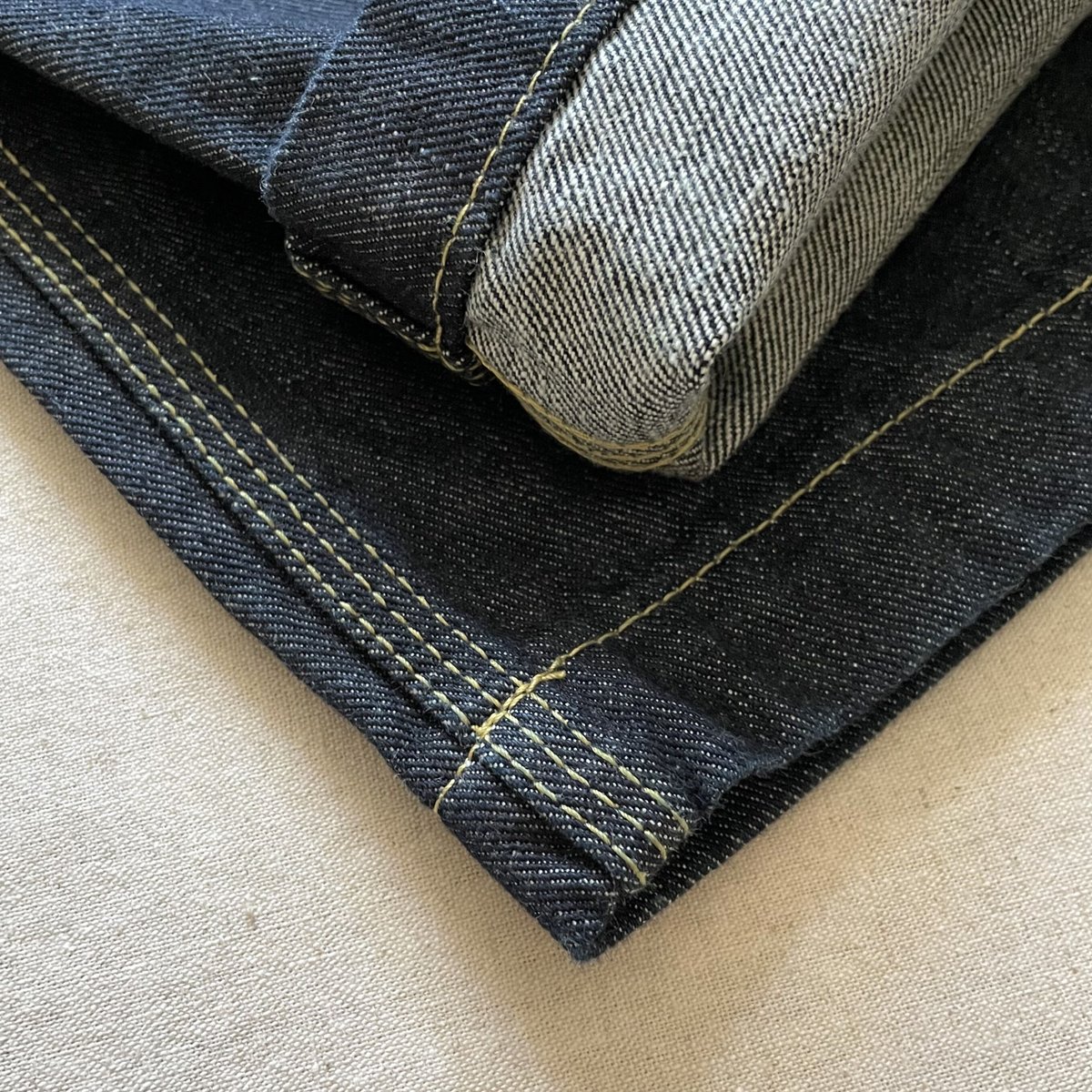 Fall Leaf Sprayer Pants (Indigo) / SASSAFRAS |