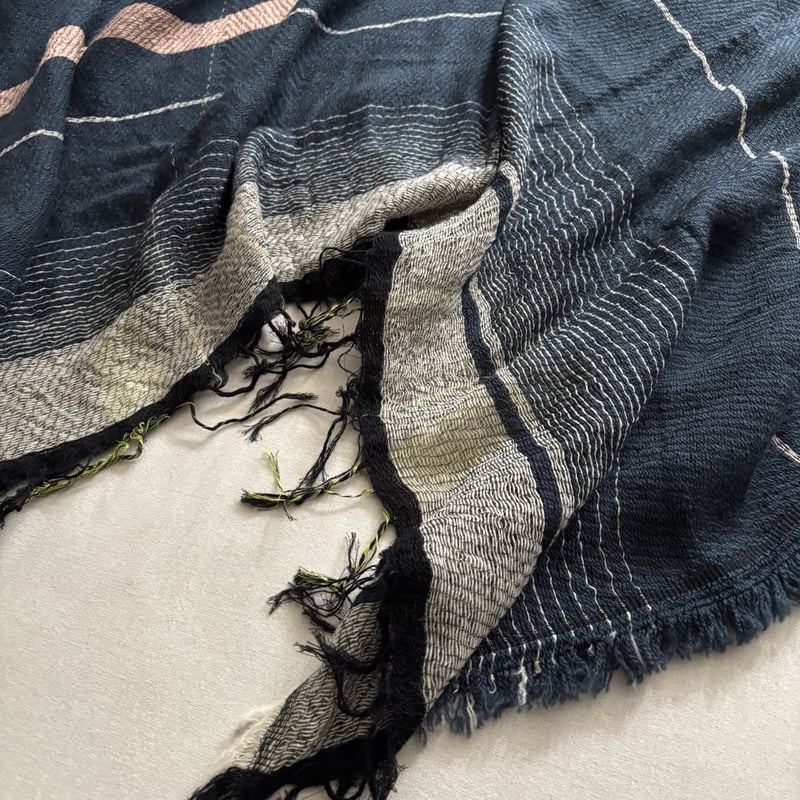 roots shawl MIDDLE WM GY-PK-1674 / tamaki niim