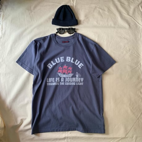 TIME TO GO ショートスリーブTシャツ 1010770 / BLUE BLUE　ブルーブルー