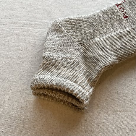 ORGANIC DAILY 3 PACK ANKLE SOCKS (ECRU×GRAY) R1371 / ROTOTO