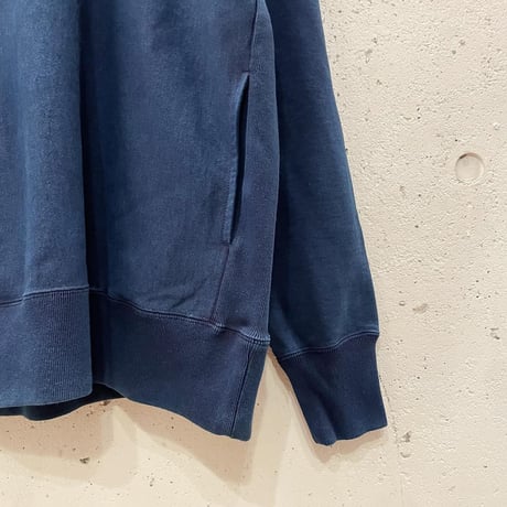 オーガニックウラケ テゾメ クルーネック スウェットシャツ  ユニセックス 1004368 / BLUE BLUE JAPAN ブルーブルージャパン