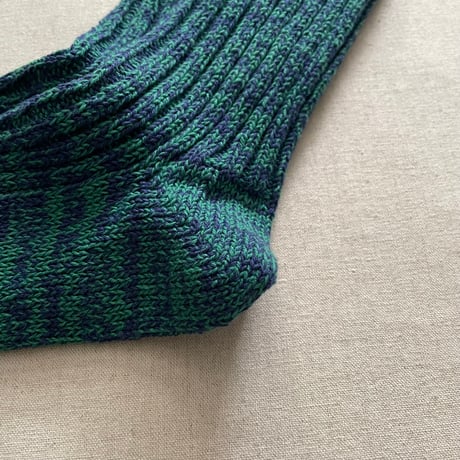 RECYCLE COTTON RIBBED CREW SOCKS size M(25~27cm) R1448 / ROTOTO