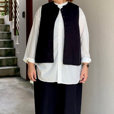 CW ラウンドテール ベスト 7254V-006 / NATURAL LAUNDRY  ナチュラルランドリー