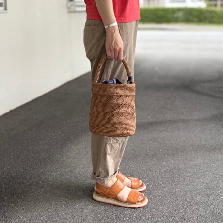 RAFFIA ONE HANDLE BARREL BAG ANMDS2501 / maison de soil メゾンドソイル