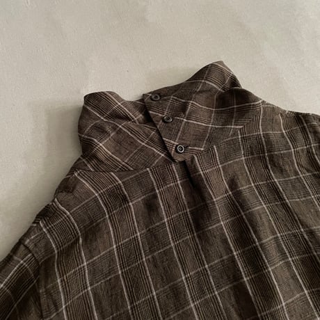 Linen Check プルオーバーブラウス 13137103 / Vlas Blomme ヴラスブラム