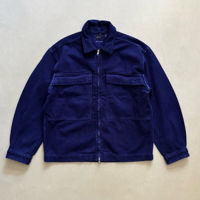 J7125 ブルーインディゴサシコテゾメジップアップジャケット