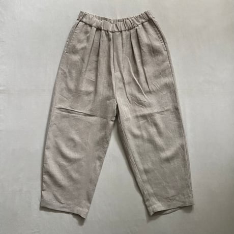 40s FRENCH LINEN DYED CANVAS 2TUCK TAPERED EASY PANTS GNMDS2501FL / maison de soil メゾンドソイル