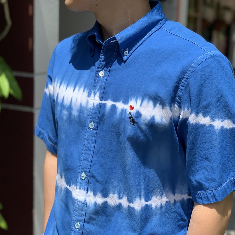 タイダイボタンダウン半袖シャツ(BLUE) / Bohemians | e-shop/E-SHOP