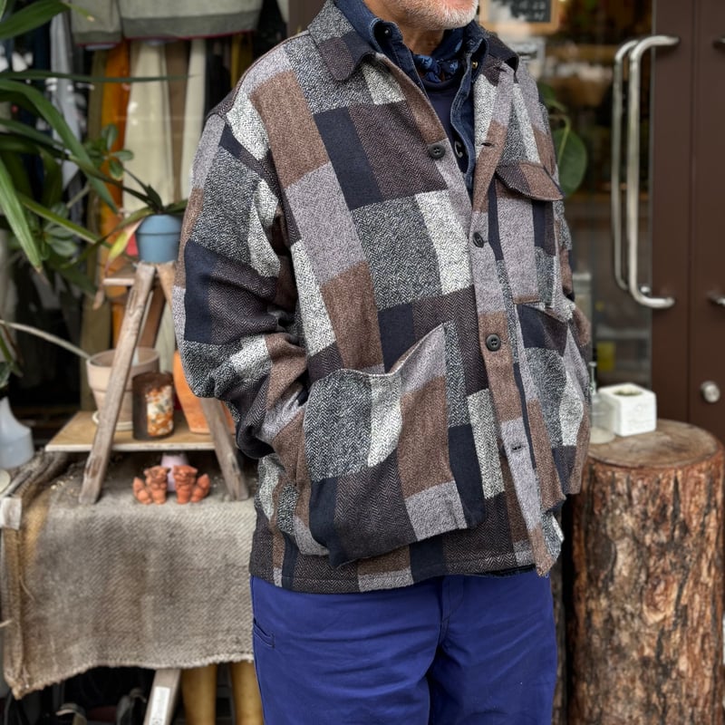 Digs Crew Half (Cotton Tweed Patch Check) SF-25