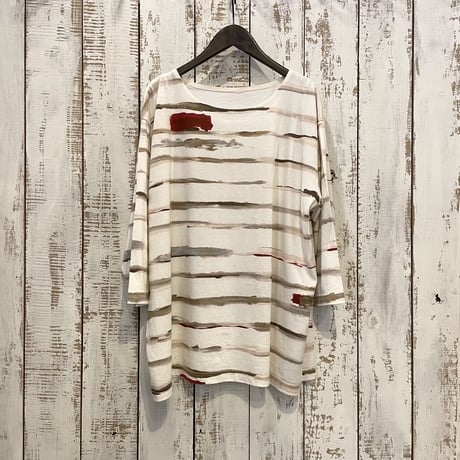 ARTIST BORDER BOAT NECK SHIRT PC-006-2237 / Porter Classic