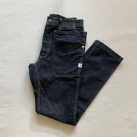 Fall Leaf Sprayer Pants (Indigo) / SASSAFRAS