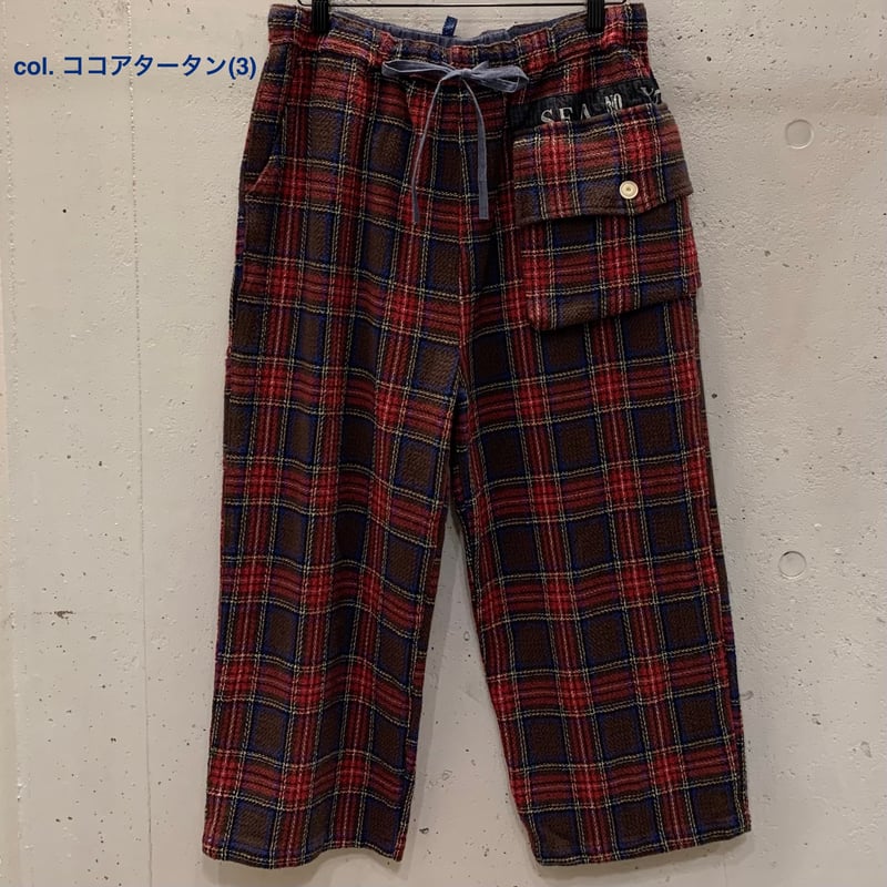 Girl's タータンチェック/リラクシンWork1/2 アルピーノポケット羽織り